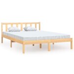 Vidaxl cadre de lit bois de pin massif 160x200 cm