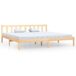 Vidaxl cadre de lit bois de pin massif 180x200 cm uk super king