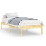 Vidaxl cadre de lit bois de pin massif 90x190 cm uk simple
