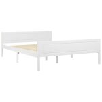 Vidaxl cadre de lit bois de pin massif blanc 160x200 cm