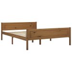 Vidaxl cadre de lit bois de pin massif marron miel 160x200 cm