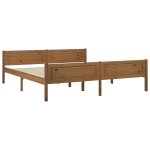 Vidaxl cadre de lit bois de pin massif marron miel 180x200 cm