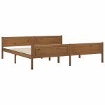 Vidaxl cadre de lit bois de pin massif marron miel 200x200 cm Vidaxl cadre de lit bois de pin massif marron miel 200x200 cm
