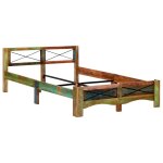 Vidaxl cadre de lit bois de rcupration massif 140 x 200 cm