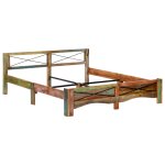 Vidaxl cadre de lit bois de rcupration massif 180 x 200 cm