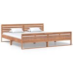 Vidaxl cadre de lit bois de teck massif 200x200 cm Vidaxl cadre de lit bois de teck massif 200x200 cm