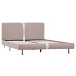 Vidaxl cadre de lit cappuccino similicuir 120 x 200 cm