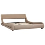 Vidaxl cadre de lit cappuccino similicuir 140x200 cm