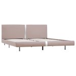 Vidaxl cadre de lit cappuccino similicuir 160 x 200 cm