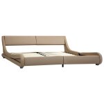 Vidaxl cadre de lit cappuccino similicuir 180x200 cm