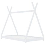Vidaxl cadre de lit d'enfant blanc bois de pin massif 80x160 cm