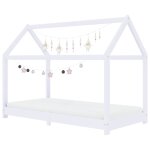 Vidaxl cadre de lit d'enfant blanc bois de pin massif 80x160 cm