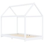 Vidaxl cadre de lit d'enfant blanc bois de pin massif 90 x 200 cm