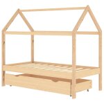 Vidaxl cadre de lit d'enfant avec un tiroir pin massif 80x160 cm