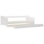 Vidaxl cadre de lit extensible blanc bois de pin 90x200 cm