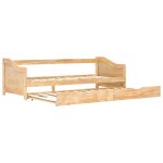 Vidaxl cadre de lit extensible bois de pin 90x200 cm
