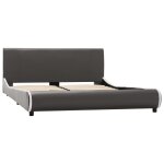 Vidaxl cadre de lit gris anthracite similicuir 140 x 200 cm