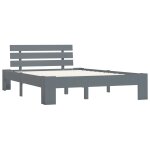 Vidaxl cadre de lit gris bois de pin massif 120 x 200 cm