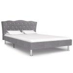 Vidaxl cadre de lit gris clair tissu 120 x 200 cm