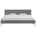 Vidaxl cadre de lit gris clair tissu 160 x 200 cm