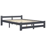 Vidaxl cadre de lit gris fonc bois de pin massif 180x200 cm