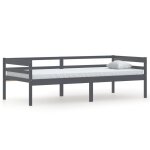 Vidaxl cadre de lit gris foncé bois de pin massif 90x200 cm Vidaxl cadre de lit gris foncé bois de pin massif 90x200 cm