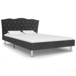Vidaxl cadre de lit gris fonc tissu 140 x 200 cm