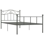 Vidaxl cadre de lit gris mtal 100 x 200 cm