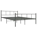 Vidaxl cadre de lit gris mtal 140 x 200 cm
