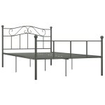 Vidaxl cadre de lit gris mtal 140 x 200 cm