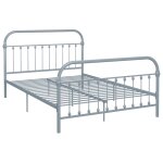 Vidaxl cadre de lit gris mtal 160 x 200 cm