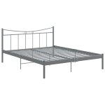 Vidaxl cadre de lit gris mtal 160x200 cm