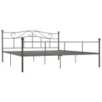 Vidaxl cadre de lit gris mtal 180 x 200 cm