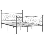 Vidaxl cadre de lit gris métal 200 x 200 cm Vidaxl cadre de lit gris métal 200 x 200 cm