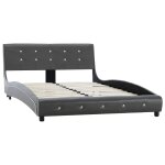 Vidaxl cadre de lit gris similicuir 120 x 200 cm