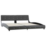 Vidaxl cadre de lit gris similicuir 180 x 200 cm