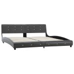 Vidaxl cadre de lit gris similicuir 180x200 cm