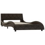 Vidaxl cadre de lit gris similicuir 90x200 cm