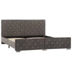 Vidaxl cadre de lit gris tissu 160 x 200 cm