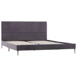 Vidaxl cadre de lit gris tissu 160 x 200 cm