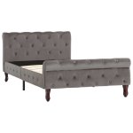 Vidaxl cadre de lit gris velours 100 x 200 cm Vidaxl cadre de lit gris velours 100 x 200 cm