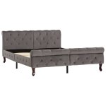 Vidaxl cadre de lit gris velours 140 x 200 cm Vidaxl cadre de lit gris velours 140 x 200 cm
