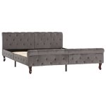 Vidaxl cadre de lit gris velours 160 x 200 cm Vidaxl cadre de lit gris velours 160 x 200 cm