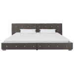 Vidaxl cadre de lit gris velours 180 x 200 cm
