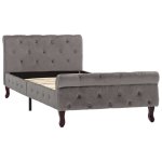 Vidaxl cadre de lit gris velours 90 x 200 cm Vidaxl cadre de lit gris velours 90 x 200 cm