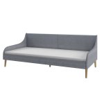 Vidaxl cadre de lit de jour avec matelas en mousse gris clair tissu