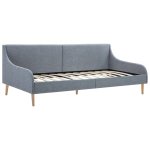 Vidaxl cadre de lit de jour tissu gris clair