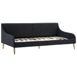 Vidaxl cadre de lit de jour tissu gris fonc