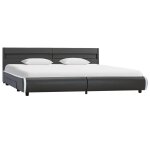Vidaxl cadre de lit avec led anthracite similicuir 180x200 cm
