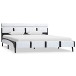 Vidaxl cadre de lit avec led blanc similicuir 120 x 200 cm